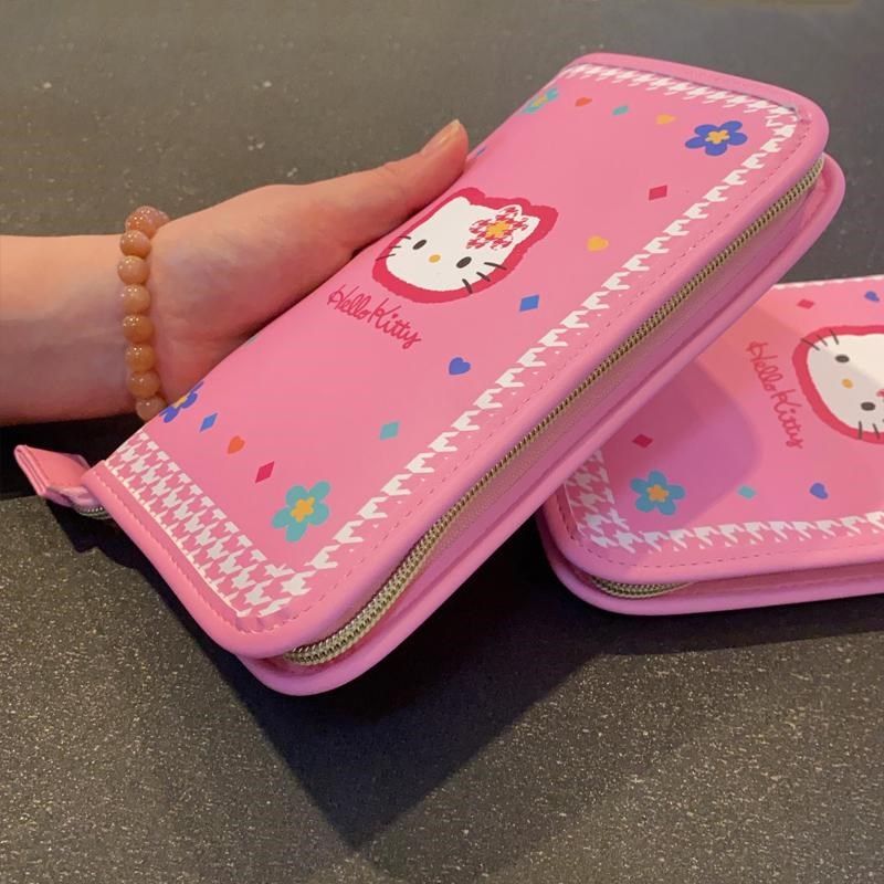 日系可爱KT猫咪passport旅行便携护照包零钱卡包证件包机票保护套