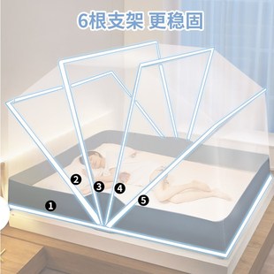可折叠蚊帐家用2024新款 免安装 卧室学生宿舍2023蒙古包网红防蚊罩