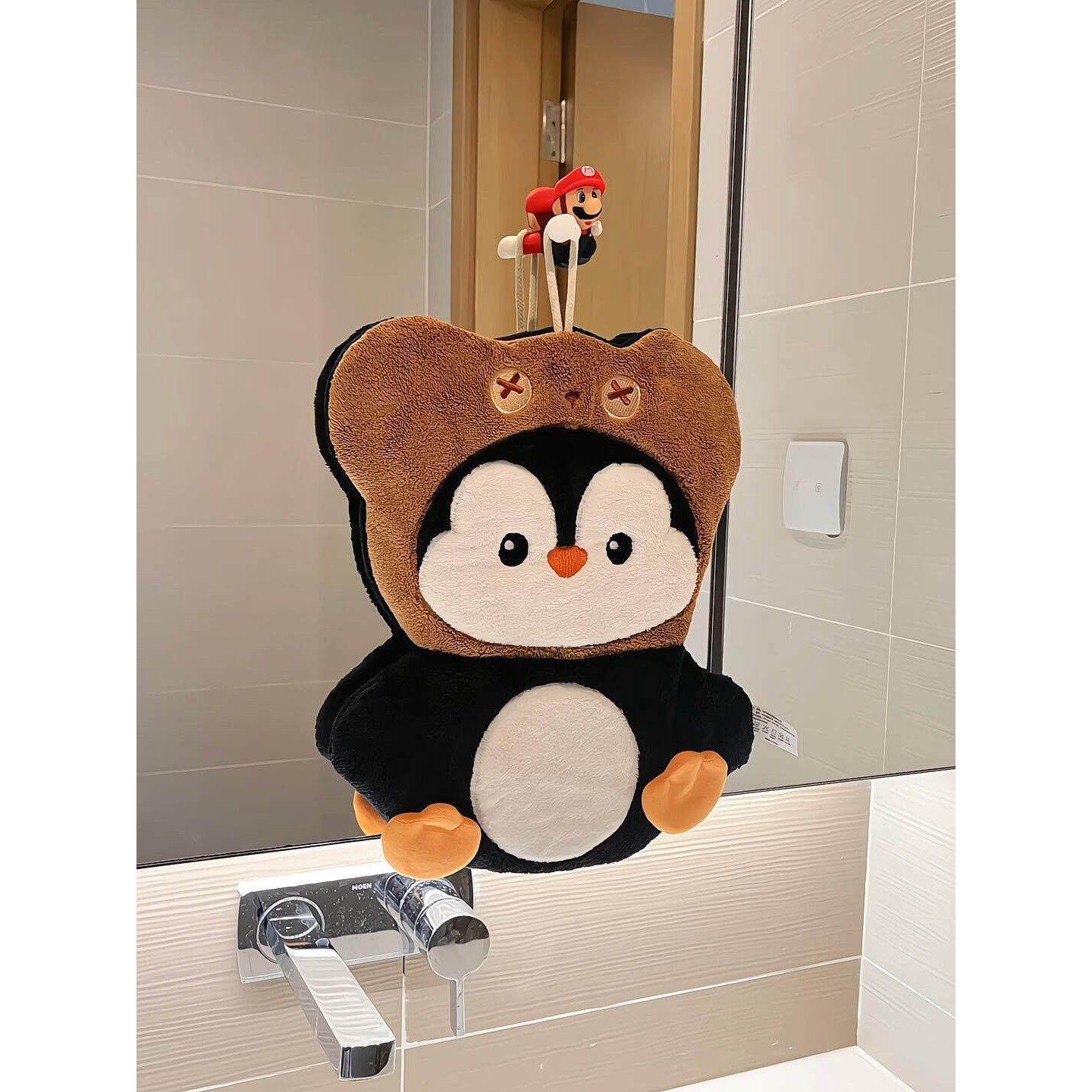 企鹅擦手巾挂式毛巾手布超强吸水加厚卫生间厨房手帕可爱高颜值,居家布艺,手巾/手帕,淘宝优惠券,粉丝福利购,淘宝优惠卷