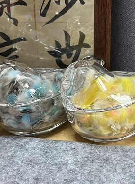 鹦鹉羽毛收集器玻璃小鸟收纳盒