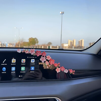 【丙午马年桃花开运车贴】3D立体车载装饰招财招福无痕粘贴车身贴