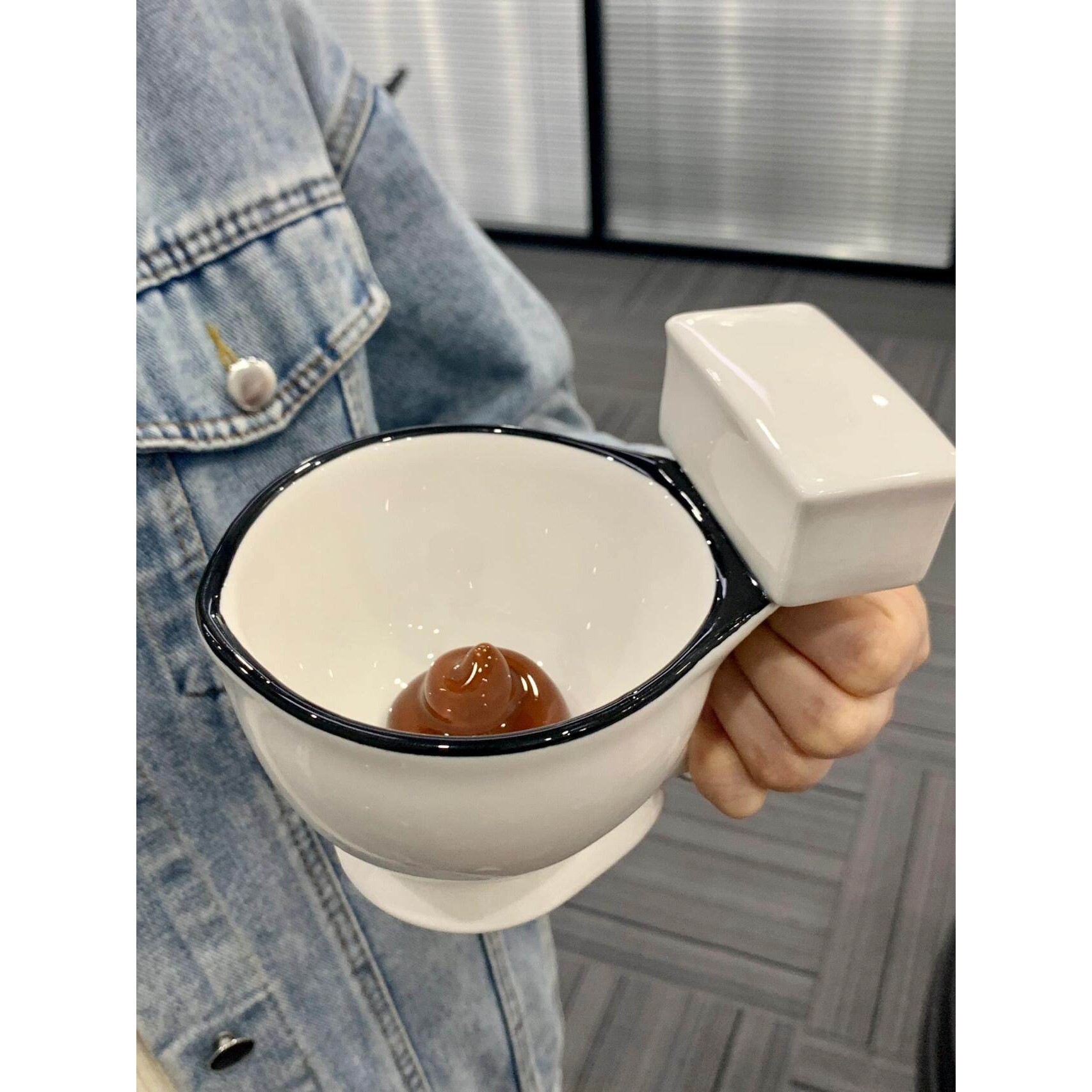 马桶杯创意搞怪水杯稀奇古怪粑粑杯陶瓷沙雕大便茶杯喝水马克杯子