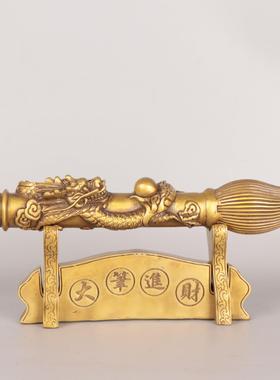 杨铜记 家居金属工艺品摆件 铜大笔发财 铜龙笔 大笔进财