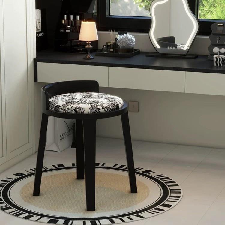 中古设计师实木北欧梳妆简约家用化妆梳妆台现代椅子餐椅凳子备用