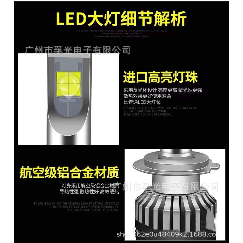 热销汽车LED大灯 XHP70车灯 高亮聚光h4远近一体H7透镜E70灯泡