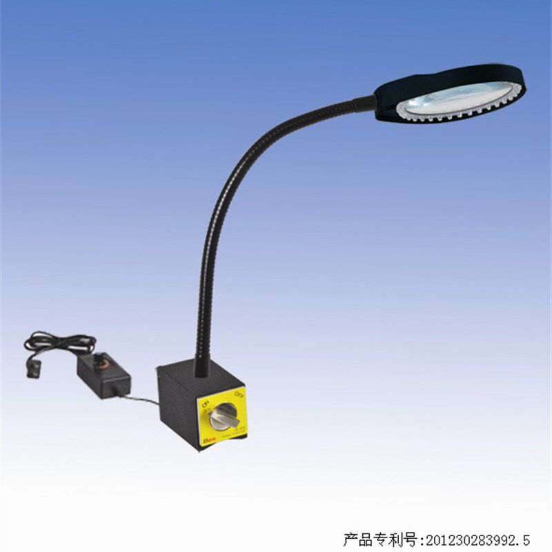 德国PDOK磁性底座机床灯带放大镜 PD-032B磁力座放大镜带led灯