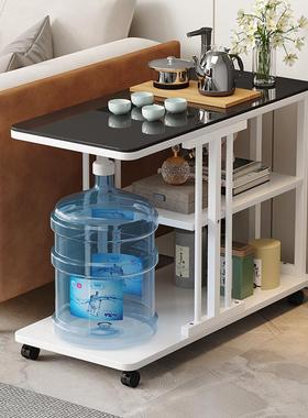 简约功夫沙发边几角几床头茶OET柜钢化玻璃几可移动小水茶几家用