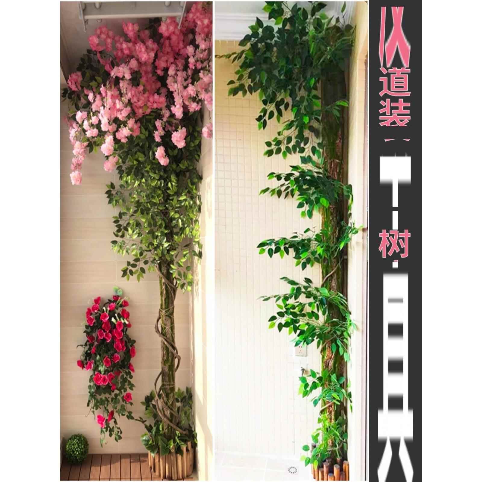 皮管树ZRU道装饰柱下水管消防美化台包裹室内阳天然人造景子遮挡