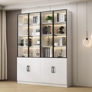 书柜玻璃门用展示XCM柜一体房书橱落地办公文件柜防尘家书摆件柜