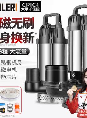 j8抽水泵直V流潜水泵灌溉乐用3寸6V72渝农家电车电瓶48V40寸INDg