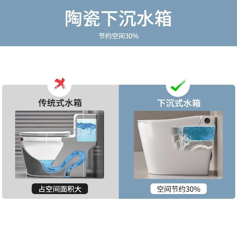 家用型普马桶水非智能下沉式无压限制静音节通水抽水LZX72553虹吸