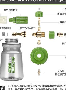 打小亿抹茶AP高压洗车机水枪pa壶ROU预洗车液泡罗沫喷壶刷车特缘