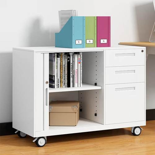 办公文件柜边柜柜URL侧柜办公室活动柜移动档案矮柜桌储物卷柜带