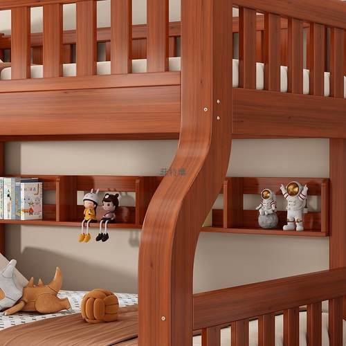 实木上母下床床高低IXF双层床上下铺木小户儿型多功能组合童两层