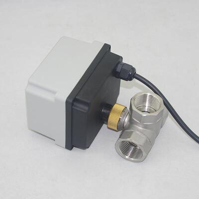 二4OWL断电自动复位不锈耐酸碱线常开闭电动球阀12V24V钢220V分6