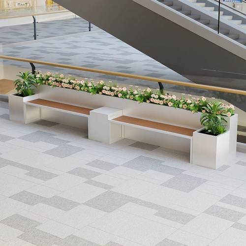 休息凳景观花室外台卡座花池箱阳组合户外座铁艺广场DSS商业椅街