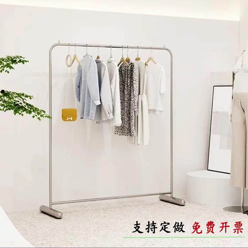 j8直间陈列服装男女落8号仓892地播式货架中岛道具服店装店不锈钢