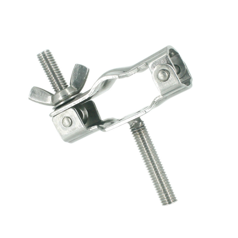 304不锈钢卡扣管支架丝杆台式固定管夹管道抱箍水管卡子卡箍管卡