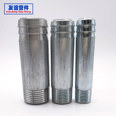 镀锌焊接单头丝外丝圆管直接橡胶软管接头皮管宝塔马牙扣碳钢钢管