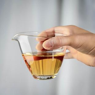 家用公杯 公道杯玻璃分茶器茶海耐高温耐热手工吹制泡茶具加厚日式