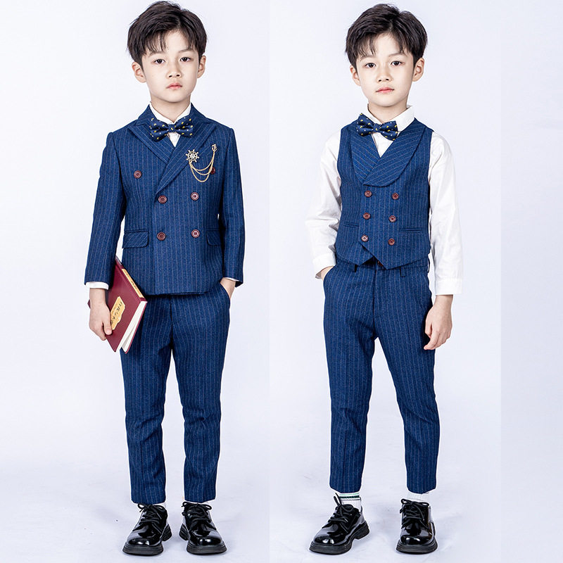 2026新款儿童西装套装帅气男童礼服英伦风中大童钢琴演出服男孩主