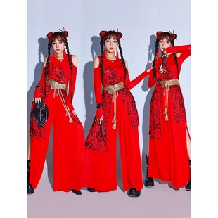 2026新款靡瑟品中国风舞蹈服女国潮打鼓服kpop女团打歌服