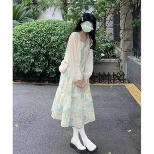 2025新款 防晒 日系小清新甜美可爱嫩绿吊带连衣裙女学生 夏季