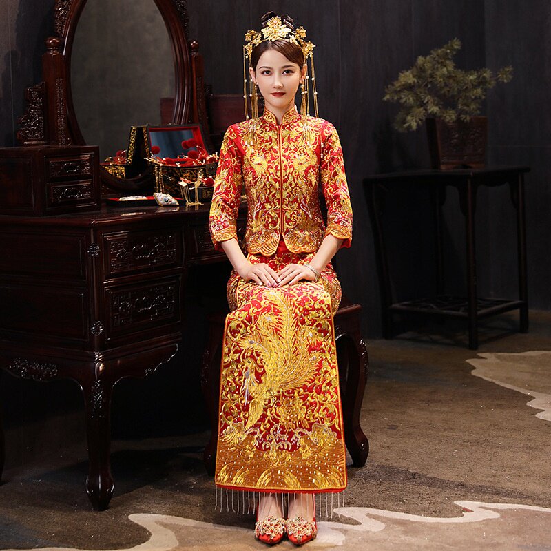 2026新款秀禾服新娘夏季薄款敬酒服结婚嫁衣中国风显瘦龙凤褂高品