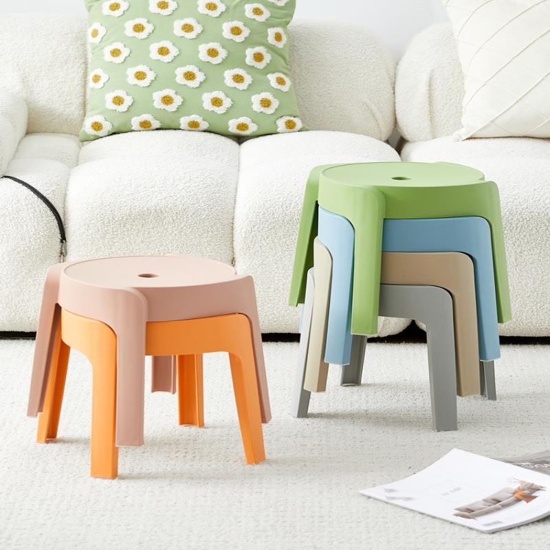 德国Degu塑料小凳子家用儿童客厅茶几浴室防滑矮凳圆加厚叠健之章