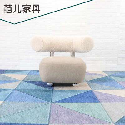 北欧经典设计师简约现代布艺小户型客厅网红款单人烟斗沙发椅