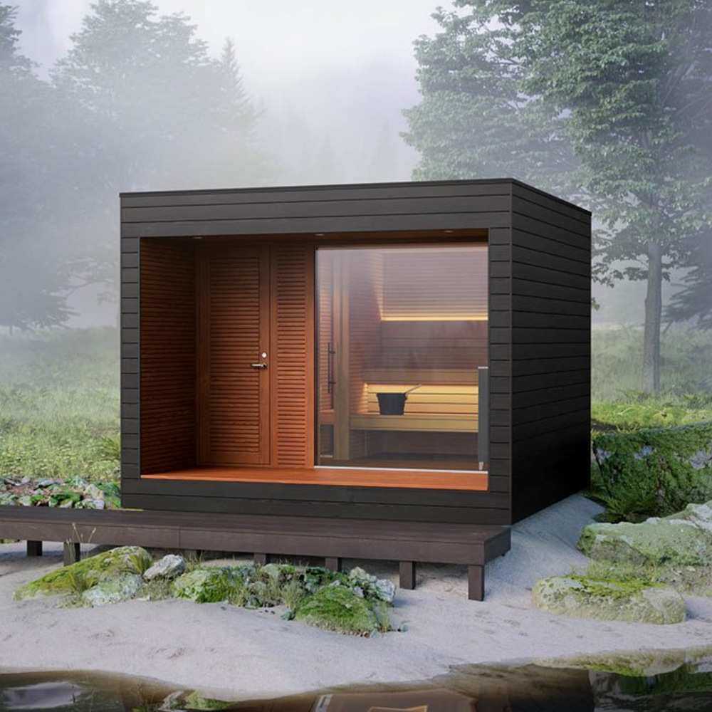 室外预制房屋水疗浴缸蒸汽大型燃木炉桑拿房