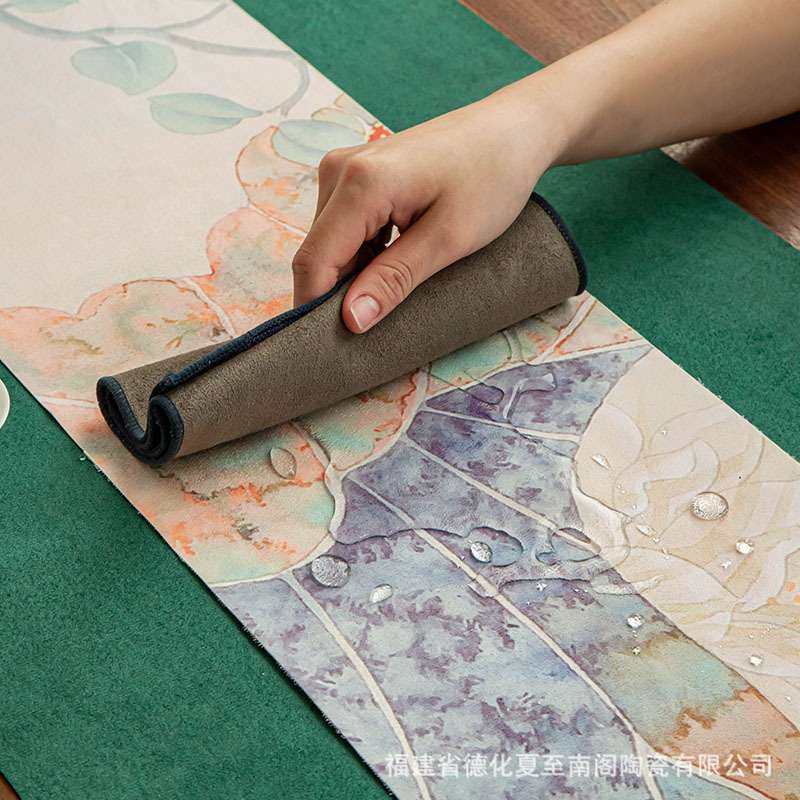 中国风茶席防水桌旗棉麻布料茶台茶几桌布轻奢长条布艺德化 店