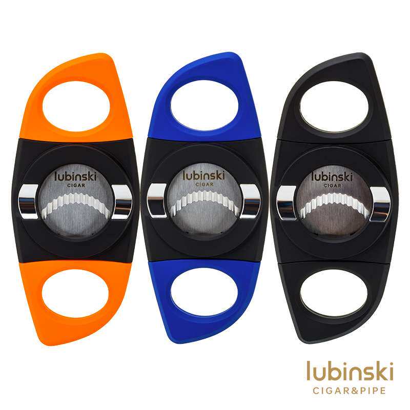 鲁宾斯基雪茄剪 便携不锈钢双刃带烟托槽切割器 LUBINSKI雪茄刀