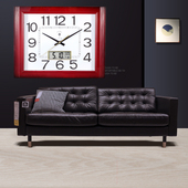 北极星挂钟客厅家用时尚 静音钟表现代创意方形日历卧室挂表石英钟