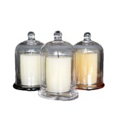 金钟罩创意玻璃烛台样板房酒店西餐厅扩香石香薰蜡烛杯装 饰摆件