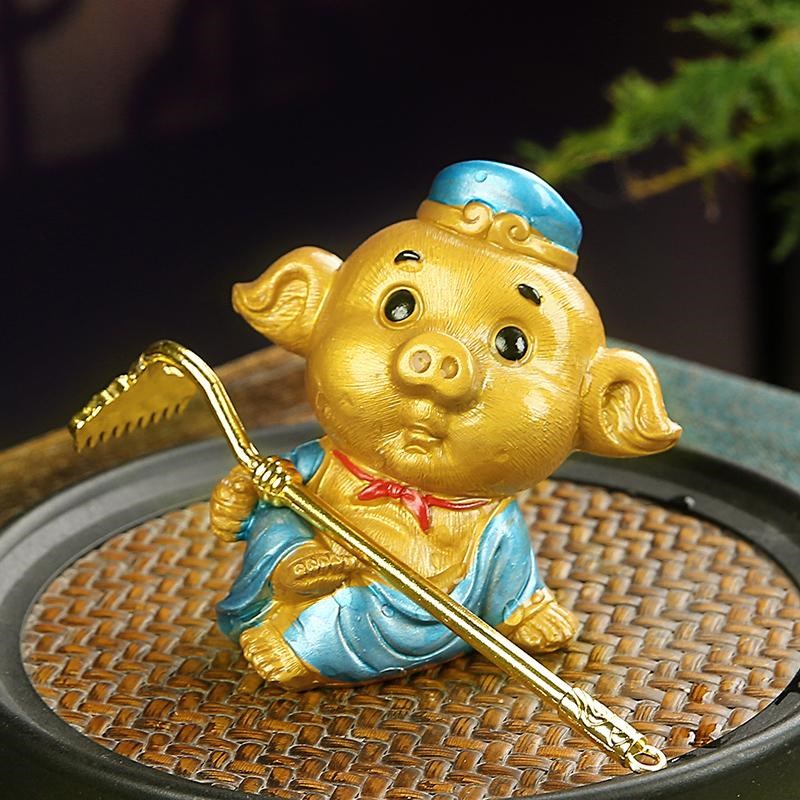 变色猪八戒茶宠摆件精品可养茶玩茶桌茶台茶盘茶艺装饰品茶具配件