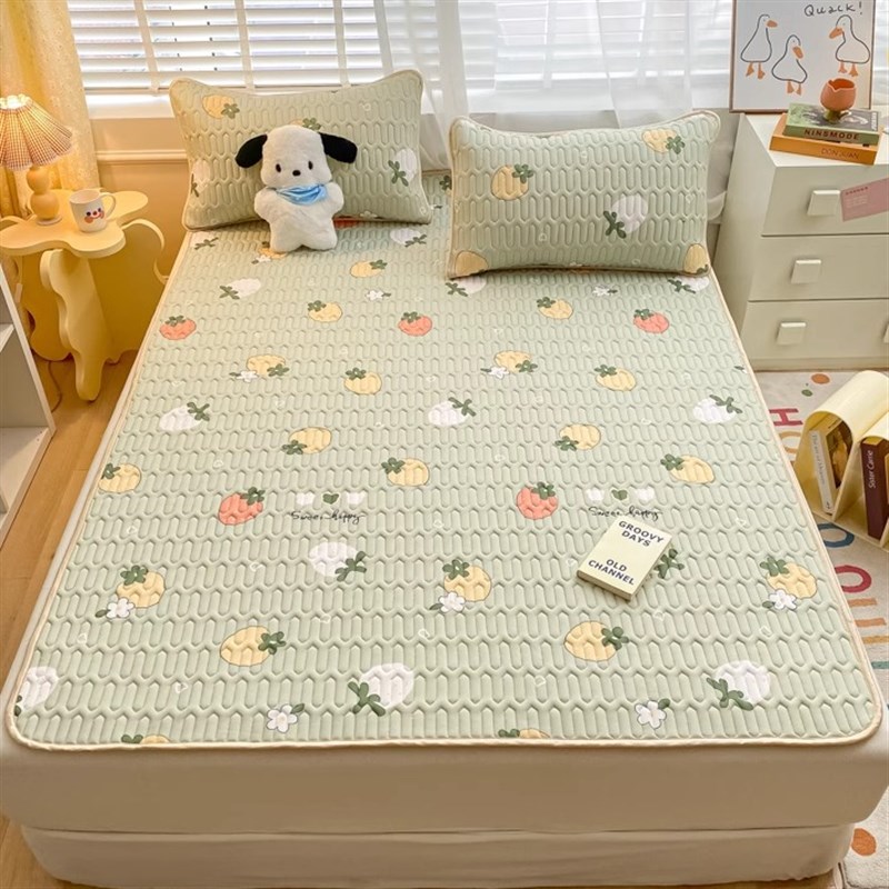 2025新款式加厚0.5乳胶凉席夏季家庭款宿舍儿童单双人床三件套a1