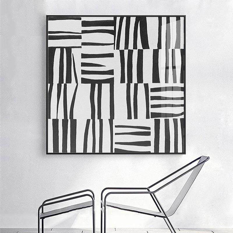 纵横现代艺术线条抽象画简约客厅装饰画极简挂画玄关大幅壁画