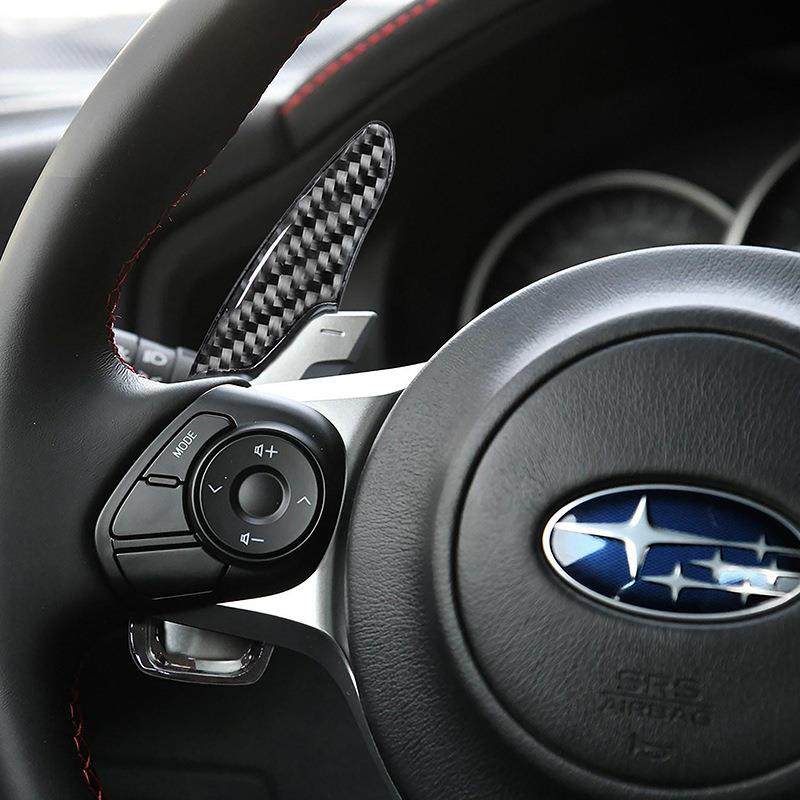 适用于丰田GT86斯巴鲁BRZ方向盘换挡拨片碳纤维内饰改装配件车贴