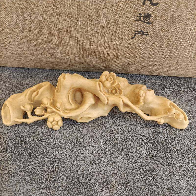 黄杨木雕刻家居书桌办公室笔架摆件梅花学习用品文房四宝笔搁摆件,自行车/骑行装备/零配件,更多零件/配件,淘宝优惠券,粉丝福利购,淘宝优惠卷