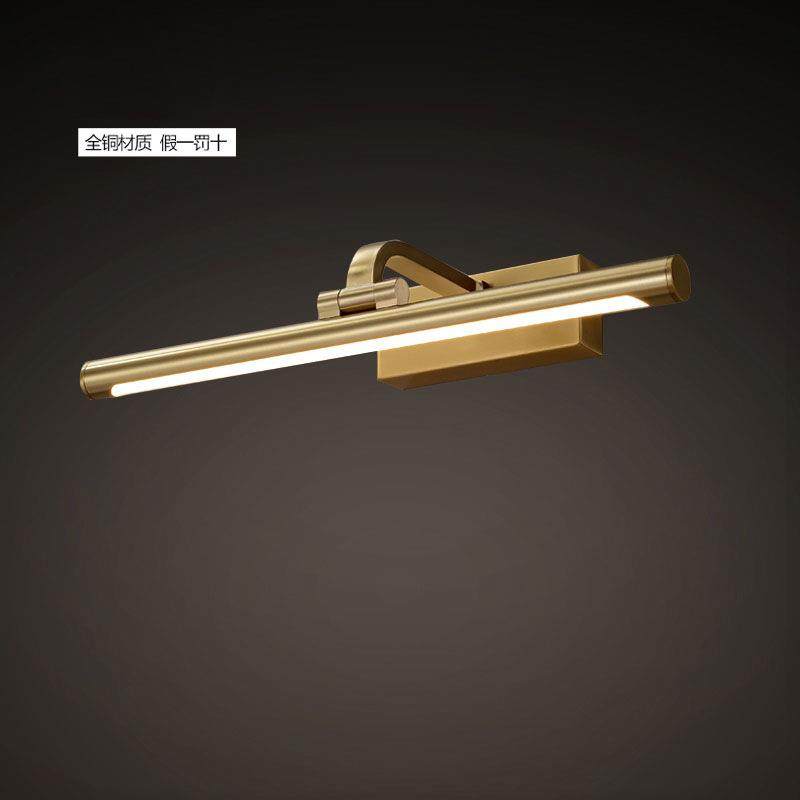 后现代美式极简纯铜镜前壁灯新中式古典卫生间镜柜灯照画灯镜前灯
