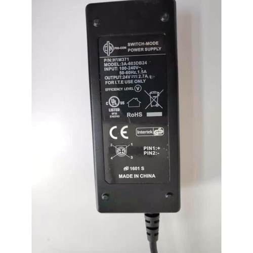 电源适配器24V2.7A充电器线H1M371变压器线24V2.7A四针供应器线