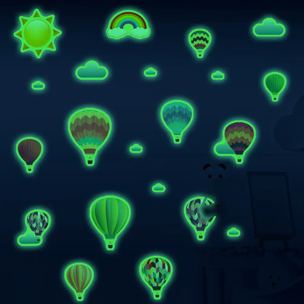 尚易y109创意夜光卡通墙贴自粘客厅卧室装饰temu墙贴纸