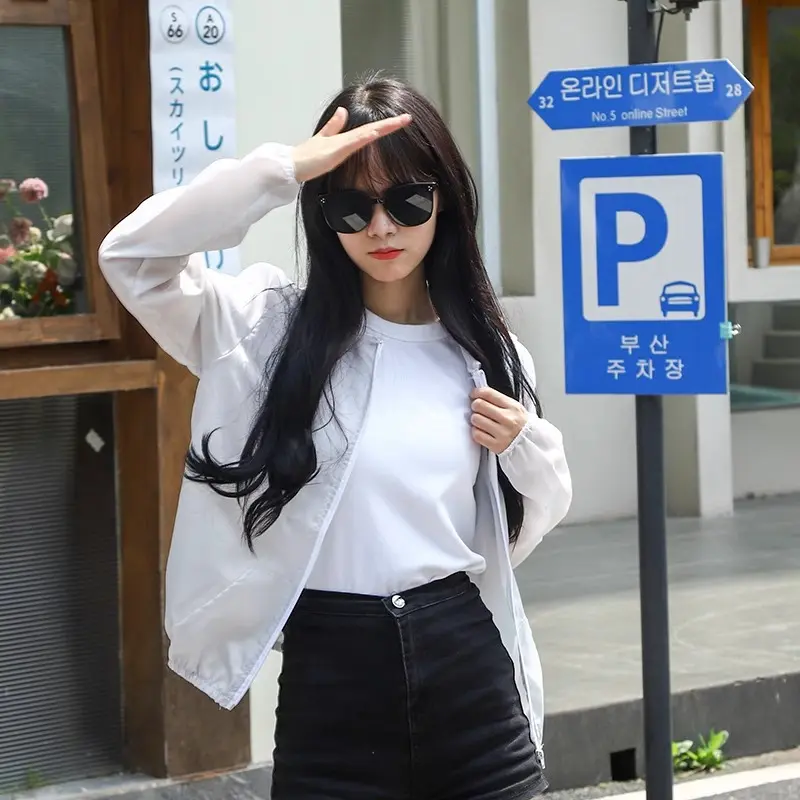 防晒衣女男2025新款夏季薄款防紫外线透气冰丝防晒服罩衫短款外套