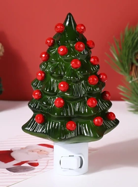 卡通圣诞老人氛围灯创意圣诞树树脂圣诞节派对室内装饰挂灯