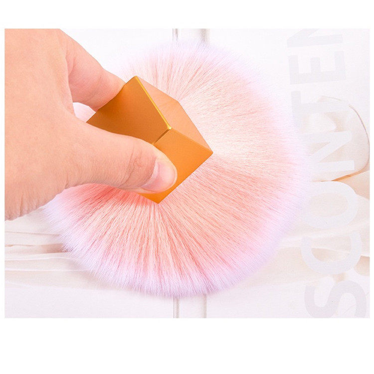 美甲工具粉尘刷指甲方形手柄腮红刷指甲护理工具方形蘑菇刷