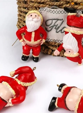 新款圣诞节老人挂件圣诞树装饰圣诞橱窗布置礼物装饰品小装饰