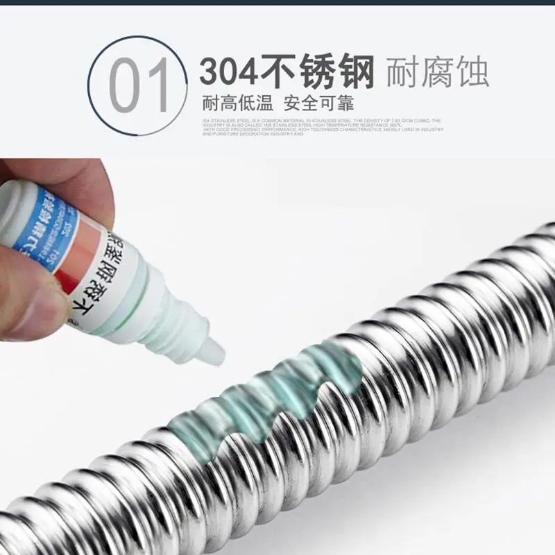 波纹管304不锈钢4分热水器进水管冷热水金属软管304不锈钢波纹管