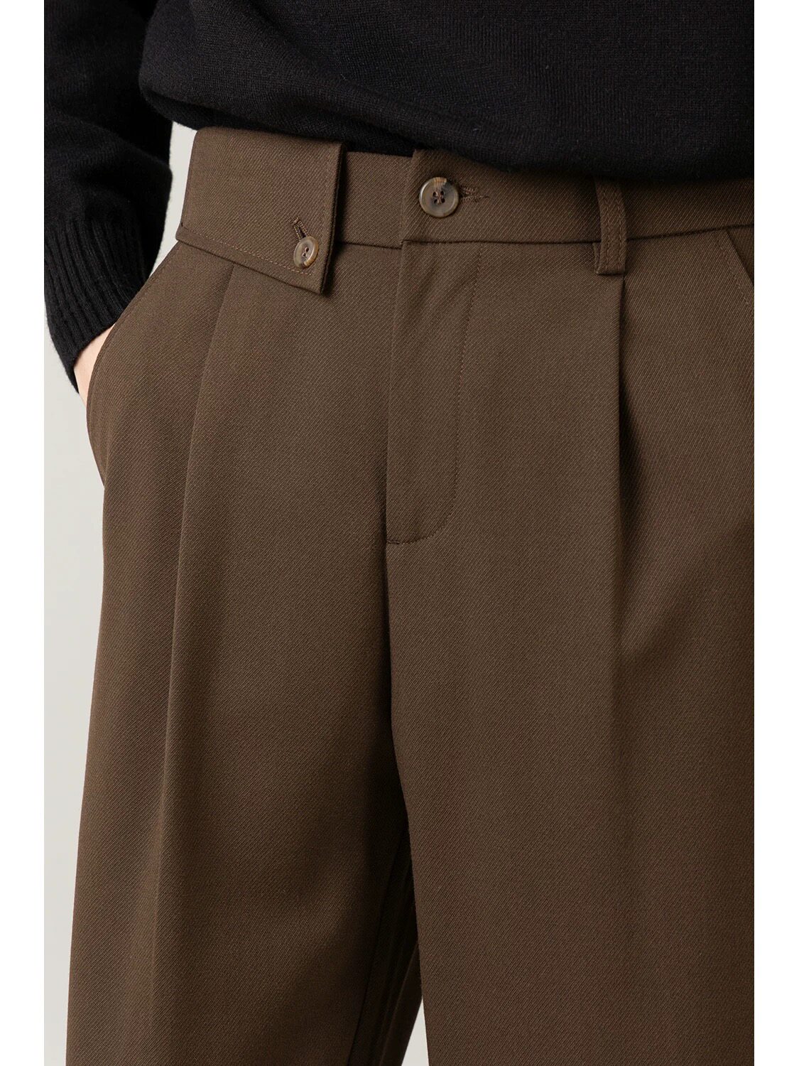 男士垂感直筒休闲裤春秋季新款高端轻奢百搭羊毛宽松免烫西装长裤