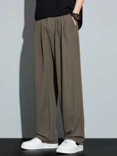 垂感宽松直筒阔腿vibe休闲裤 Kuvine春夏季 男款 cleanfit西裤 男 薄款